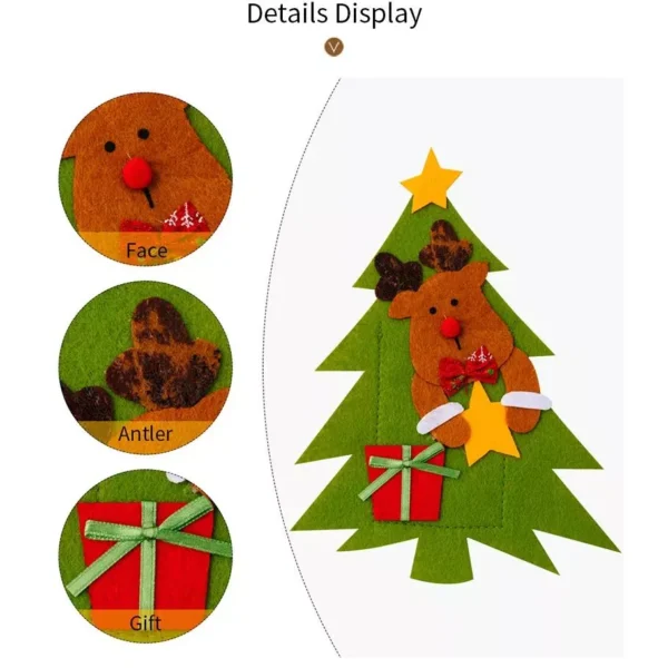 4-Piece Christmas Cutlery Holder Set - Image 7