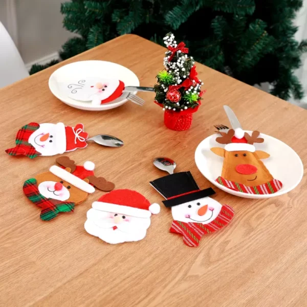6PCS Christmas Cutlery Covers - Image 2