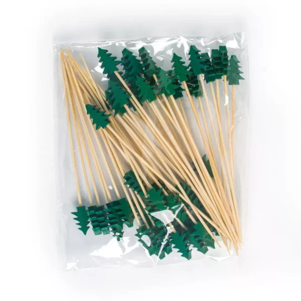 50pcs Christmas Santa Bamboo Skewers - Image 4