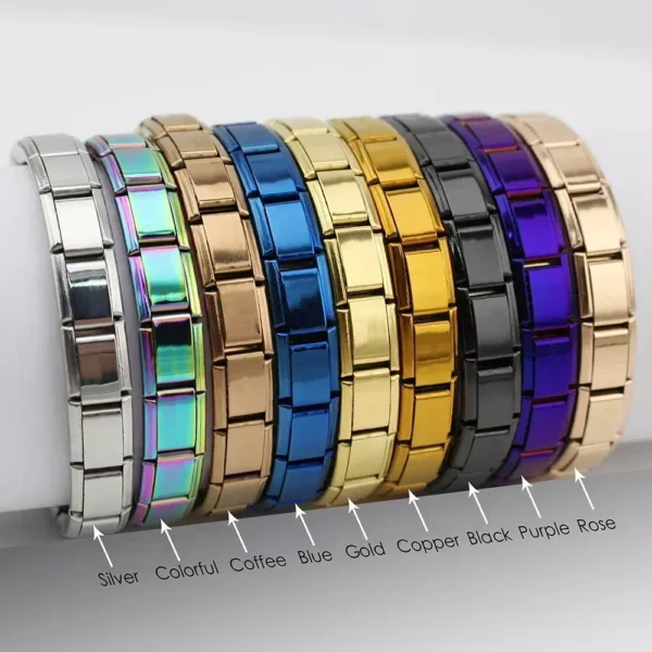 Italian Stainless Steel Elastic Charm Bracelet for Women - Image 4