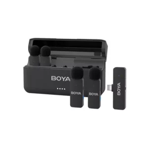 4-Channel Wireless Lavalier Microphone for iPhone 15 and Type-C Smartphones
