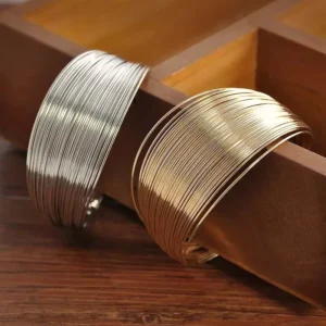 Vintage Gold Multi-Layer Adjustable Wide Cuff Bracelet