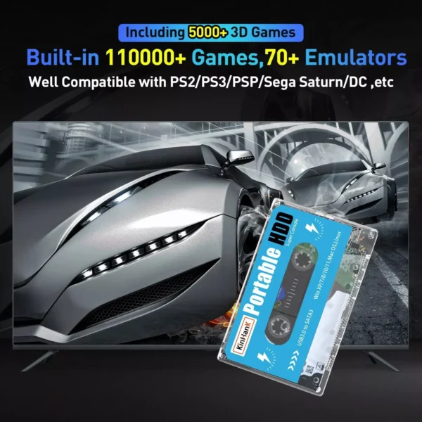500GB Retro Gaming Hard Drive with 100,000 Games & 70+ Emulators - Image 2