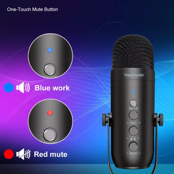 Professional USB Streaming Podcast Microphone Kit with Boom Arm - Image 4