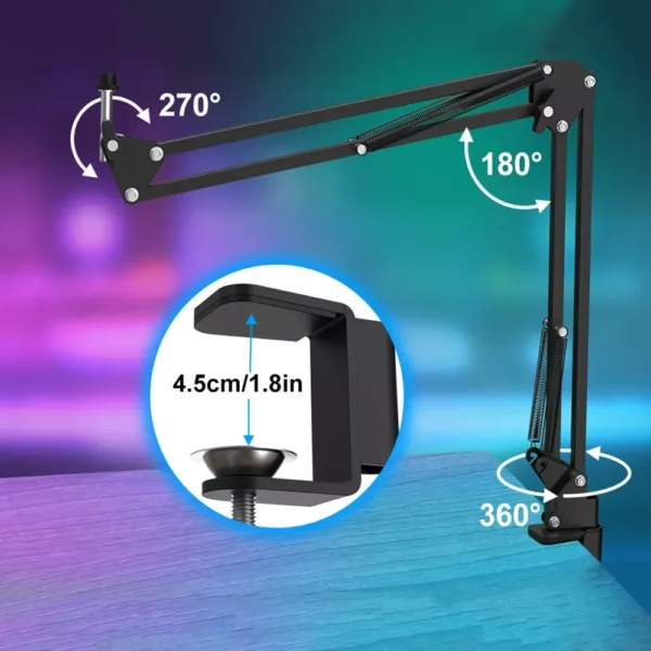 Professional USB Streaming Podcast Microphone Kit with Boom Arm - Image 5
