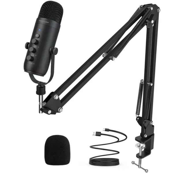 Professional USB Streaming Podcast Microphone Kit with Boom Arm - Image 6