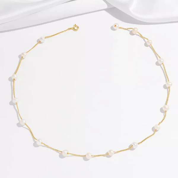 Trendy Metal Thick Chain Necklace with Big Elliptical Pendant - Image 6