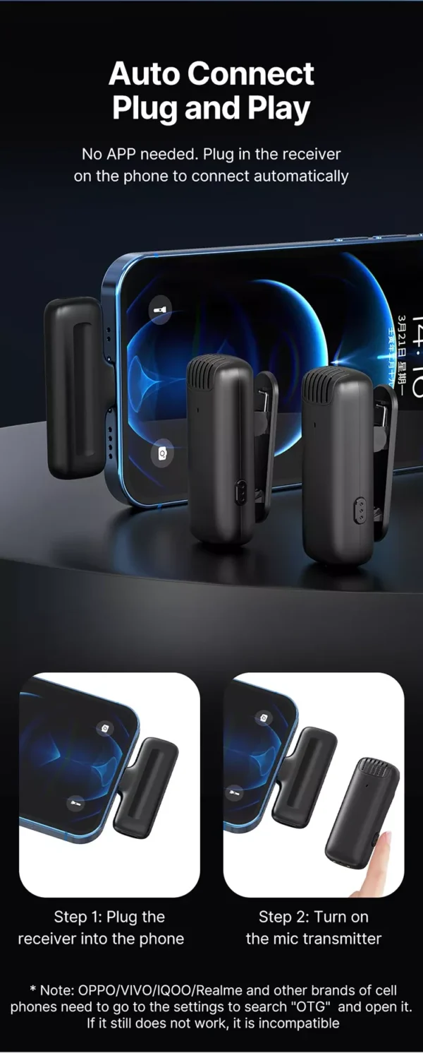 Wireless Lavalier Microphone for iPhone & Android - Image 6