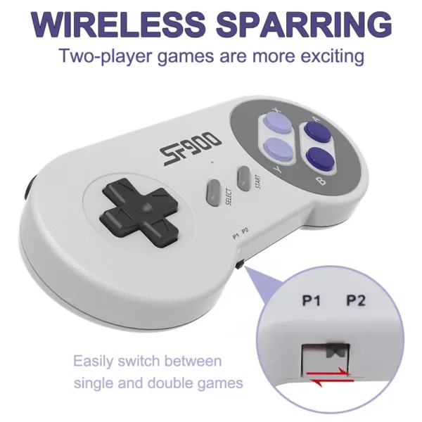SF900 Retro Game Console with 4700+ Games & Wireless Controllers - Image 5
