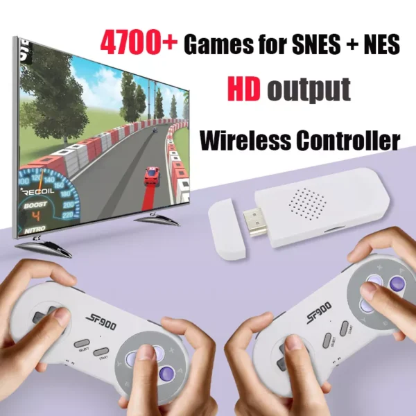 SF900 Retro Game Console with 4700+ Games & Wireless Controllers - Image 2
