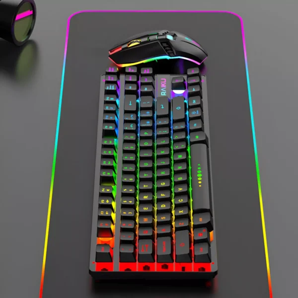 Wireless Rechargeable RGB Backlit Gaming Keyboard and Mouse Combo - Image 2