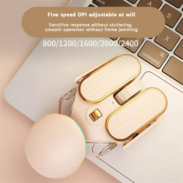 Wireless Bluetooth RGB Rechargeable Silent Mouse with Ergonomic Design - Image 3