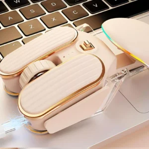 Wireless Bluetooth RGB Rechargeable Silent Mouse with Ergonomic Design