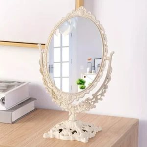 Vintage European Double-Sided Desktop Makeup Mirror
