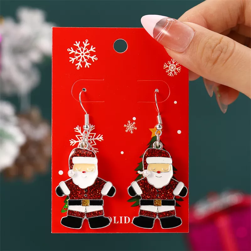 Festive Christmas Tassel Drop Earrings - Image 2