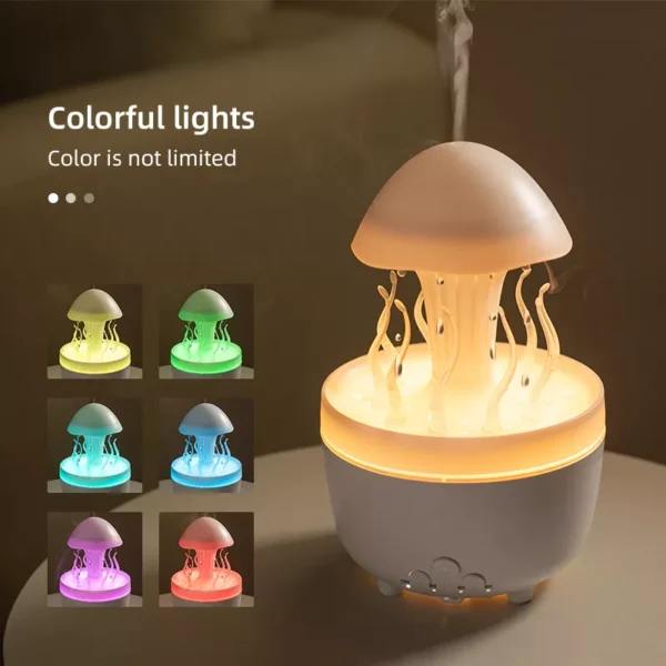 300ML Raindrop Aromatherapy Diffuser with Remote and Night Light - Image 3