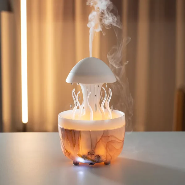 300ML Raindrop Aromatherapy Diffuser with Remote and Night Light - Image 7