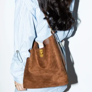 All-Match Matte Suede Tote - Large Capacity Casual Shoulder Bucket Handbag