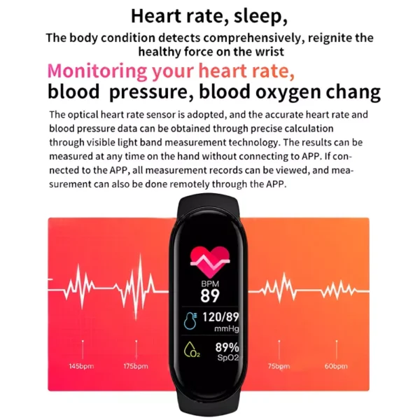 Smart Fitness Tracker with Heart Rate and Blood Pressure Monitor - Image 5