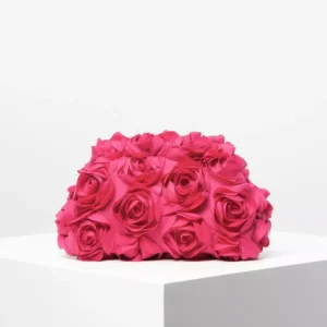 Elegant Floral Rose Clutch Bag - Perfect Wedding and Party Accessory