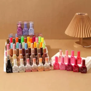 9pcs 15ml Gel Nail Polish Set with Red, Pink, Nude Shades & UV LED Soak Off