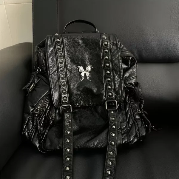 Y2K Gothic Black Backpack - Image 3