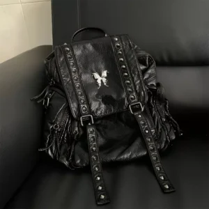 Y2K Gothic Black Backpack