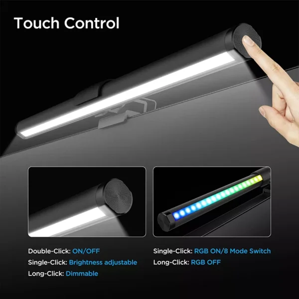LED Monitor Light Bar with RGB Backlight and Stepless Dimming - Image 4