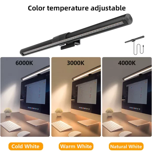 LED Monitor Light Bar with RGB Backlight and Stepless Dimming - Image 3