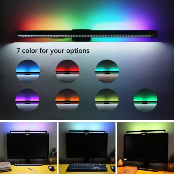 LED Monitor Light Bar with RGB Backlight and Stepless Dimming - Image 5