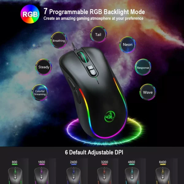 RGB Lighting Programmable Gaming Mouse - Image 3