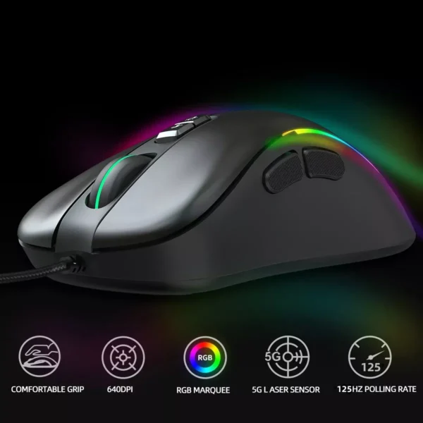 RGB Lighting Programmable Gaming Mouse - Image 4