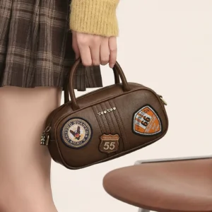 Boston Bowling Bag - Retro Versatile Shoulder Crossbody Bag for Women