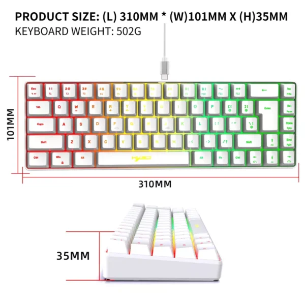 Wired RGB Gaming Keyboard and Mouse Combo - Image 6