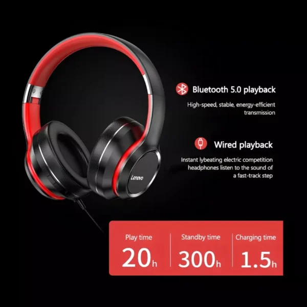 Wireless Over-Ear Bluetooth Headphones with Noise Cancellation & HIFI Stereo - Image 2