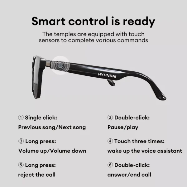 Multi-Function Bluetooth Headphones Sunglasses for Sports & Outdoor Activities - Image 6