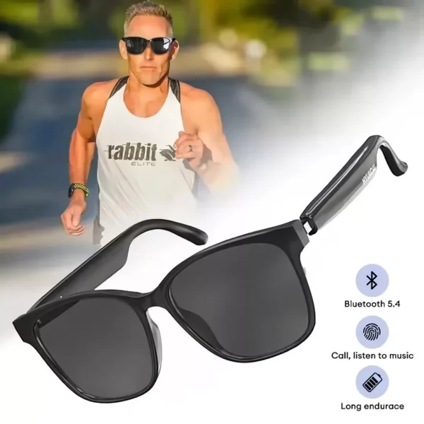 Multi-Function Bluetooth Headphones Sunglasses for Sports & Outdoor Activities - Image 2