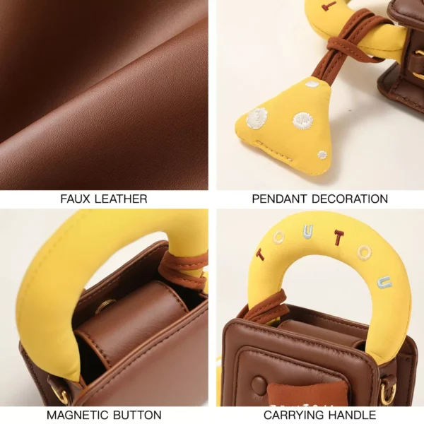 Cute Caramel Waffle Handbag - Image 5