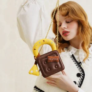 Cute Caramel Waffle Handbag
