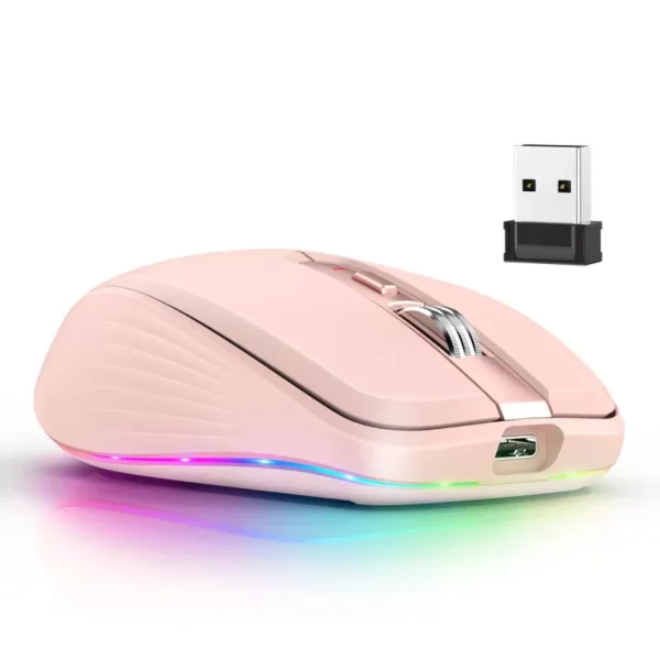 2.4G Dual Mode Wireless RGB Backlit Ergonomic Mouse