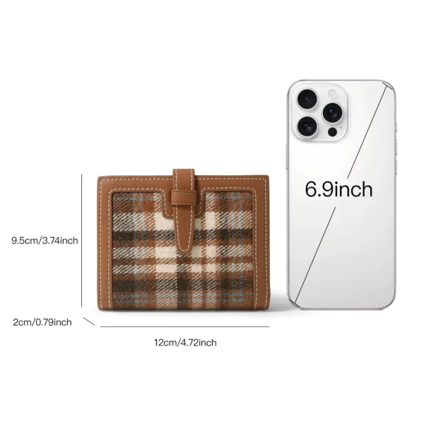 Retro Woolen Short Wallet - Image 7