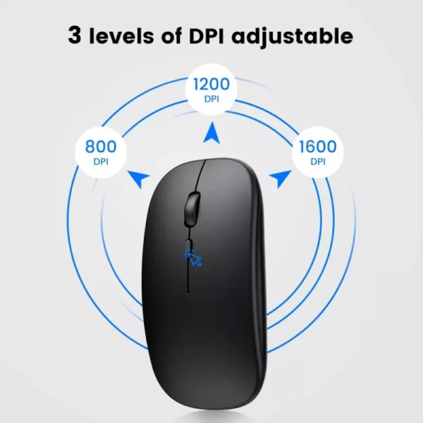 Rechargeable Wireless Bluetooth Mouse with Ergonomic Silent Design - Image 6