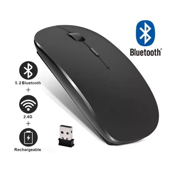 Rechargeable Wireless Bluetooth Mouse with Ergonomic Silent Design - Image 2