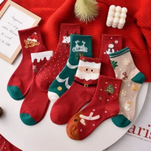 5 Pairs Cartoon Christmas Socks