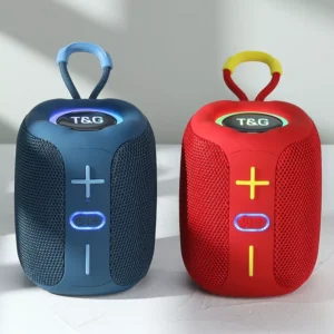 Portable Bluetooth Speaker with Subwoofer and LED Lights