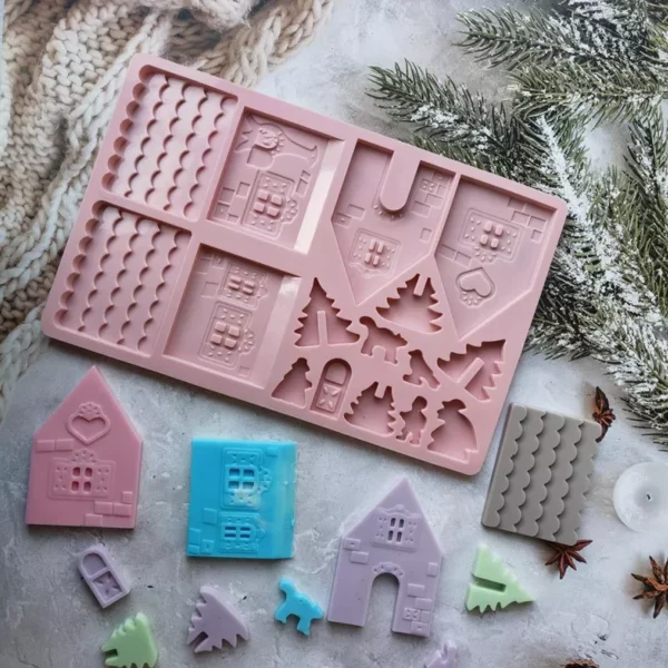 3D Christmas House Silicone Mold - Image 3