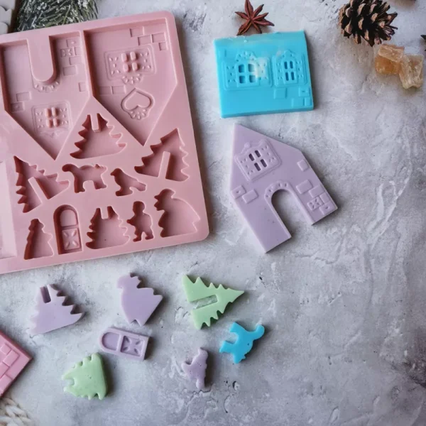 3D Christmas House Silicone Mold - Image 5