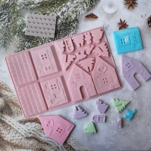 3D Christmas House Silicone Mold