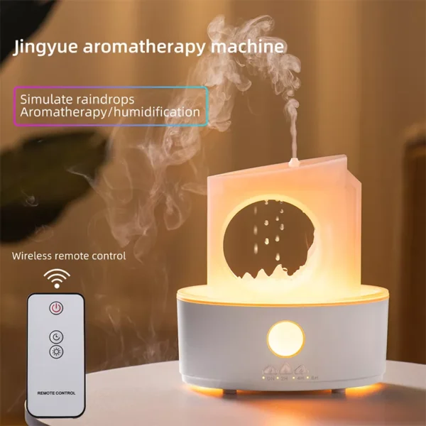 250ML Raindrop Essential Oil Diffuser with Remote, Nightlight & Timer - Image 5