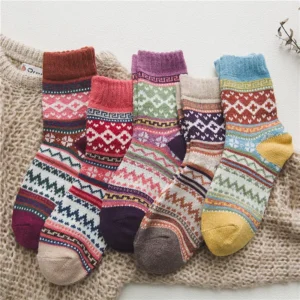 5 Pairs Cozy Winter Christmas Socks